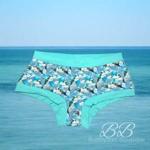 Elastic-Free Cotton Spandex Undies: Full Coverage Boy Shorts
