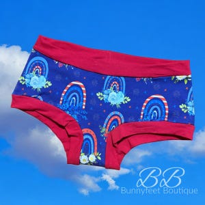 Elastic-Free Cotton Spandex Undies: Full Coverage Boy Shorts