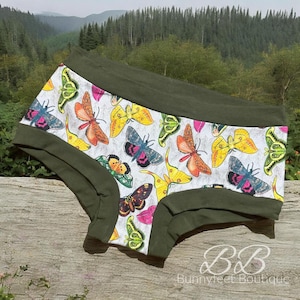 Elastic-Free Cotton Spandex Undies: Full Coverage Boy Shorts
