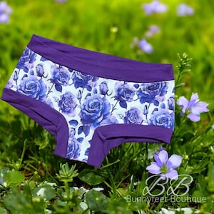 Elastic-Free Cotton Spandex Undies: Full Coverage Boy Shorts