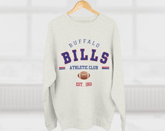 Sudadera personalizada con diseño de oso de peluche del equipo atlético de la NFL / Sudadera vintage de fútbol americano / Buffalo Bills Philadelphia Eagles Baltimore Ravens