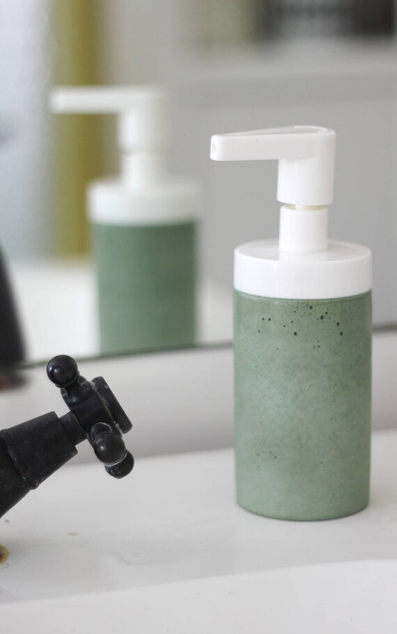 Concrete Soap Dispenser Lotion Dispenser Bath Decor Soap Etsy