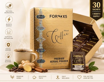 For X5 Coffee Powder, Instant Botanical Herbal Drink, Daily Wellness Blend