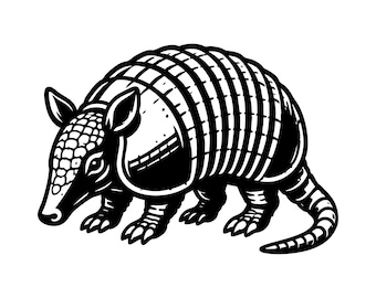 Armadilo SVG, archivo de corte artístico – Ilustración de Armadilo (uso comercial, descarga instantánea)