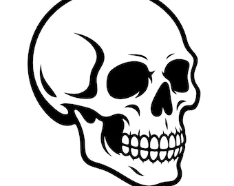 Calavera SVG, archivo de corte artístico – Ilustración de calavera (uso comercial, descarga instantánea)