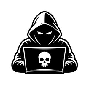 Fichier SVG de hacker, dessin au trait, illustration de hacker (usage commercial)