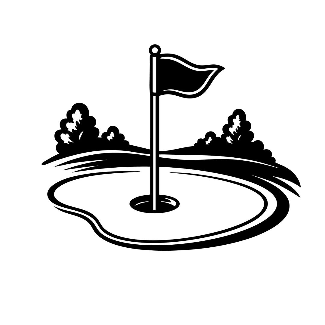 File Gold Course Golf Course SVG, Art Cut File – Golf Course Illustration (commercial ...