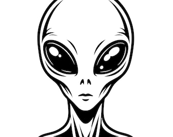 Archivo SVG de alienígenas, archivo de corte artístico – Ilustración de alienígenas (uso comercial, descarga instantánea)