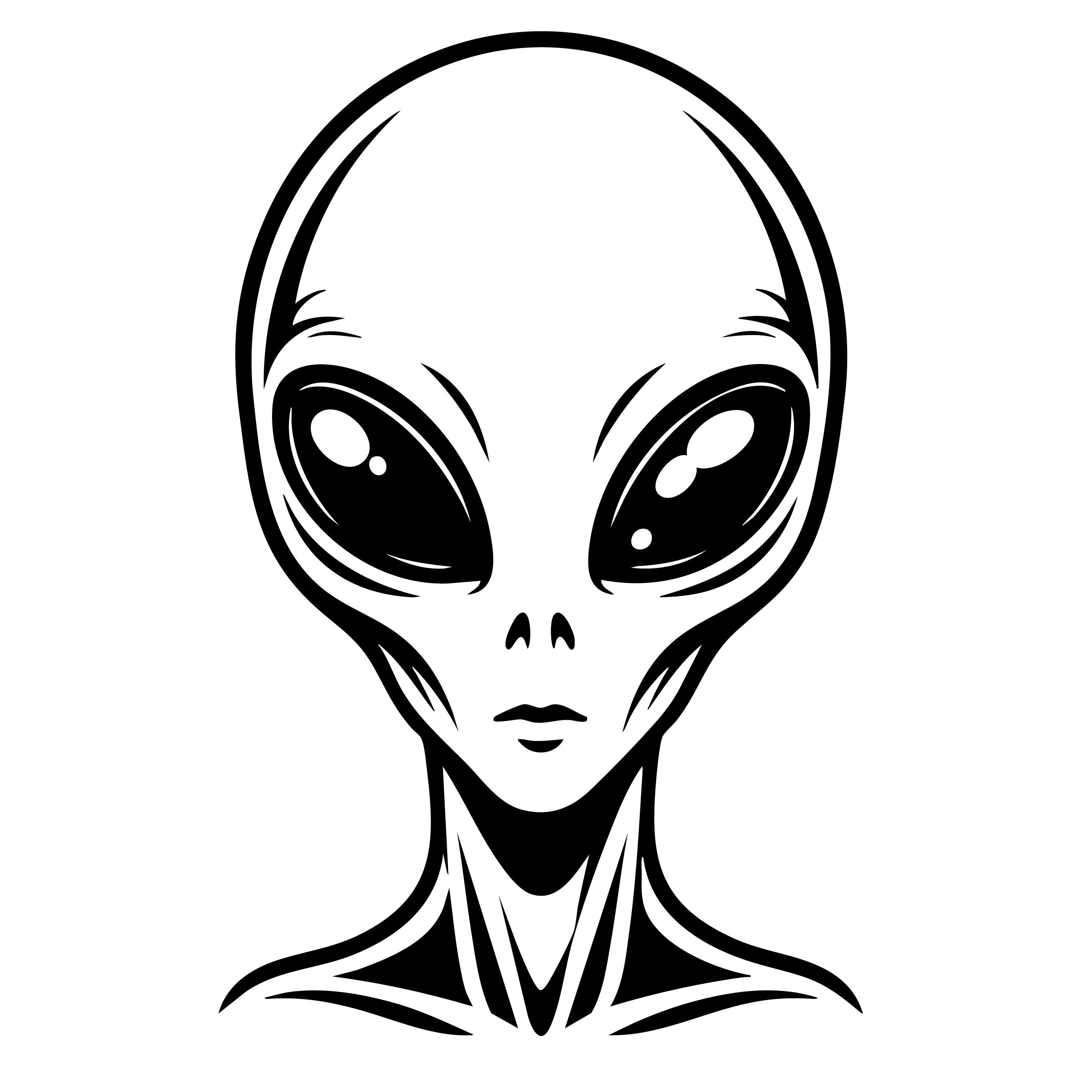 Alien SVG, Art Cut File – Aliens Illustration (commercial Use, Instant ...
