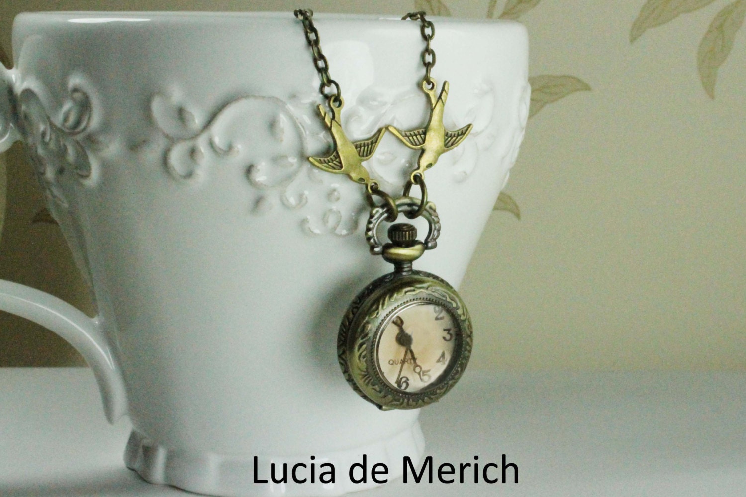 Victorian Pocket Watch necklace Wedding gift Bridal gift Etsy