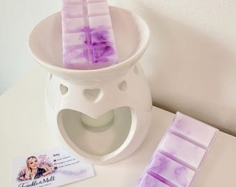 Handhälld lavendel, jasmin, ylang-ylang vaxsmält – blommig ambermyskdoft