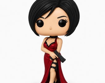 Ada Wong Resident Evil Funko Pop, Red Dress Figure, RE4 Remake Collectible Vinyl Toy