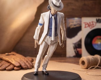 Estatueta de Michael Jackson Smooth Criminal, Estátua do Rei do Pop MJ Lean, Item Colecionável de Memorabilia Musical