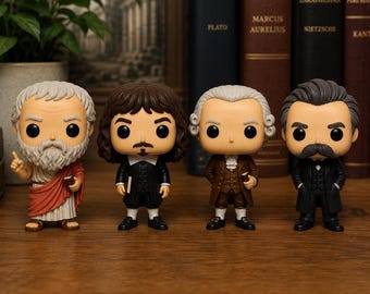 Bonecos Funko Pop de filósofos | Sócrates, Platão, Kant, Nietzsche - Decoração colecionável em vinil