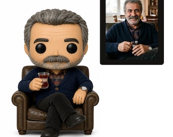 Figura personalizada estilo Funko Pop | Lembrança fotográfica personalizada, presente para o pai