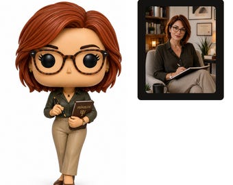 Boneco Funko personalizado de psicólogo: Miniatura de terapeuta clone.