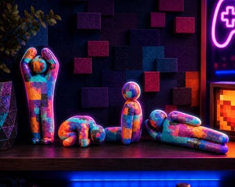 Figuras Meccha Chameleon, Colecionáveis Minimalistas Inspirados em Jogos, Brinquedos de Mesa Impressos em 3D