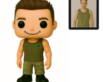 Figura Funko Pop militar personalizada | Figura do Exército personalizada a partir de uma foto