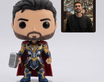 Boneco Funko Pop personalizado do Thor | Miniatura personalizada do seu super-herói