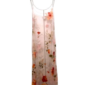 Iconic Roberto Cavalli RUNWAY Elfic sheer floral slip dress Spring Summer 1998