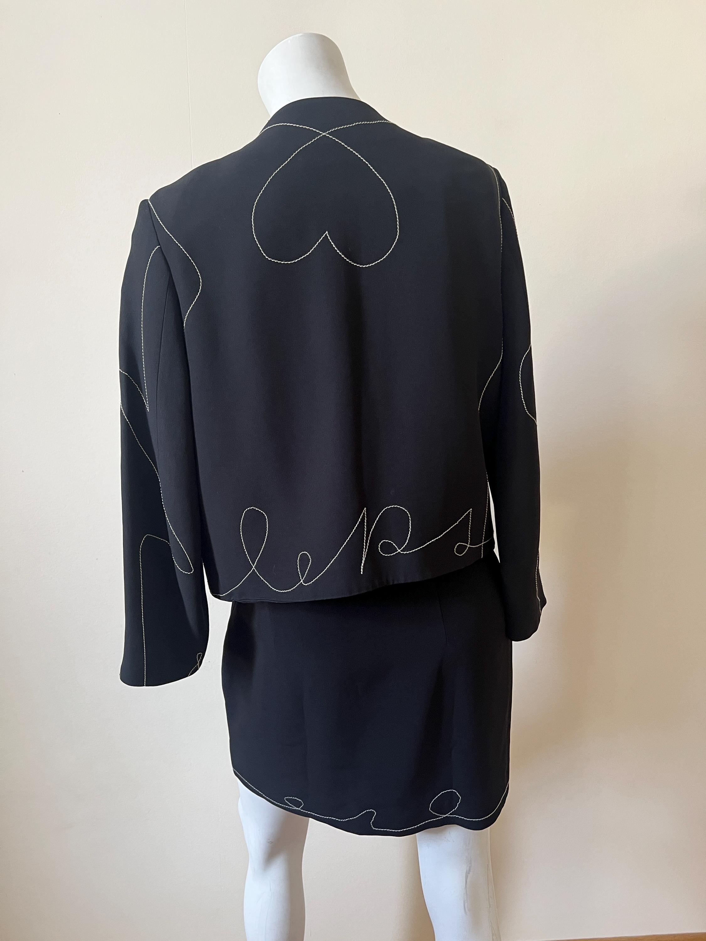 vintage 90s designer Moschino Cheap and Chic skirt suit image 4