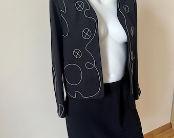 vintage 90s designer Moschino Cheap and Chic skirt suit