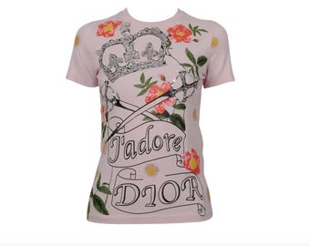 DIOR ディオール　ガリアーノ　J'ADORE Tシャツ 2002 Vintage EUC Dior's John Galliano J'ADORE T-shirt Pink