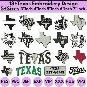 Texas Map Machine Embroidery Designs Texas Tech Red Raiders Embroidery University Logo Embroidery Texas Longhorn Embroidery Pes File 5+Sizes