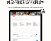 Notion Template Pinterest Planner | Pinterest Content Creator Planner for Bloggers | Pin Scheduling Tracker | Social Media Content Planner
