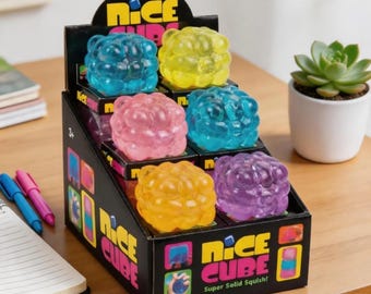 Squishy NeeDoh Dream, joli cube, jouet anti-stress en gelée super douce, squishy souple à croissance lente, anti-stress sensoriel agité, Rubik's cube