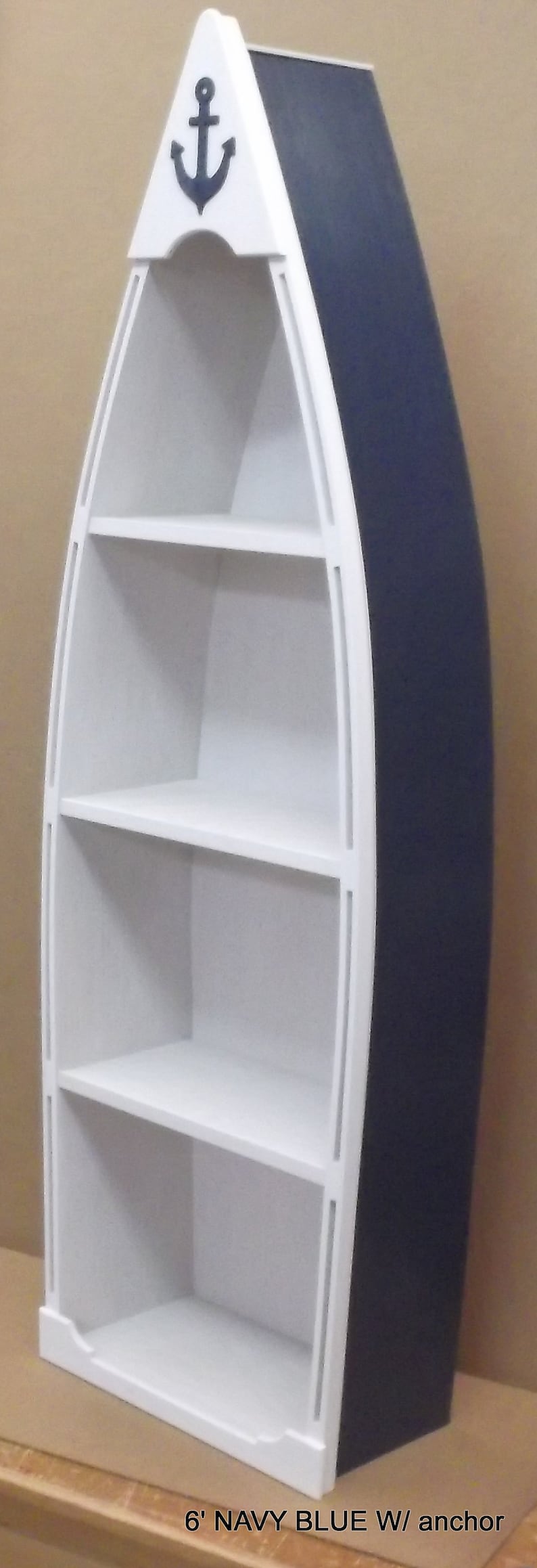 6 Foot Row Boat Bookshelf Bookcase Shelf Nautical Cabin and Etsy