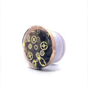 Fallout Inspired PopSocket | Handmade Resin Gear Phone Grip | Post Apocalyptic Gamer Phone Accessory