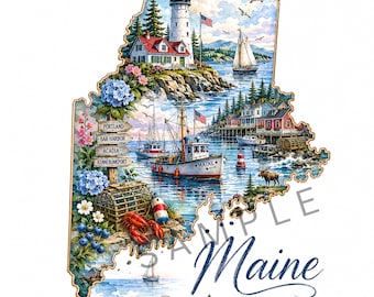 Imprimibles vintage de Maine / Imprimibles de Bar Harbor y Acadia