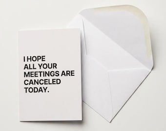 Funny Collegue Birthday Card | Sarcastic Work Humor Greeting Card, Blank Inside