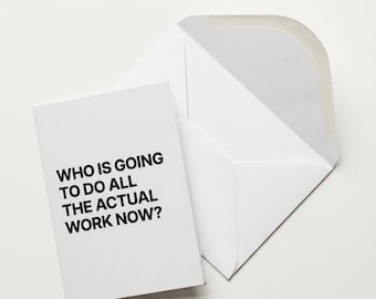Funny Farewell Card | Sarcastic Coworker Leaving Greeting Card, Office Gift