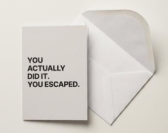 Sarcastic Collegue Farewell Card | Coworker Leaving, Last Day, New Job Goodbye Greeting Card (Blank Inside)