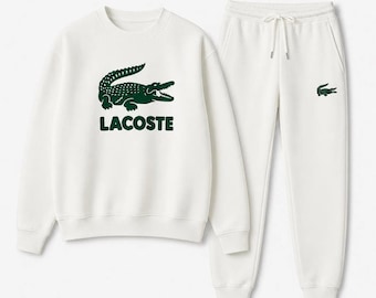 Men's White Fleece Tracksuit Hoodie Joggers Sweat suit Unisex Luxury Sport Matching Gift Set