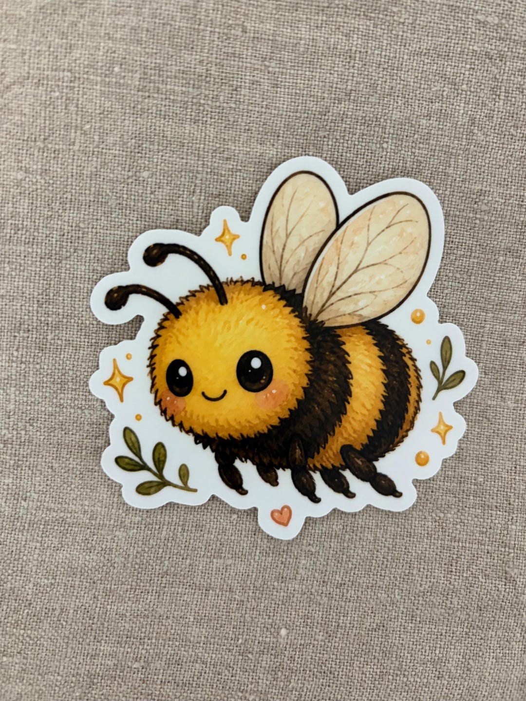 Kawaii Bumble Bee Vinyl Sticker | Waterproof Cottagecore Sticker (3
