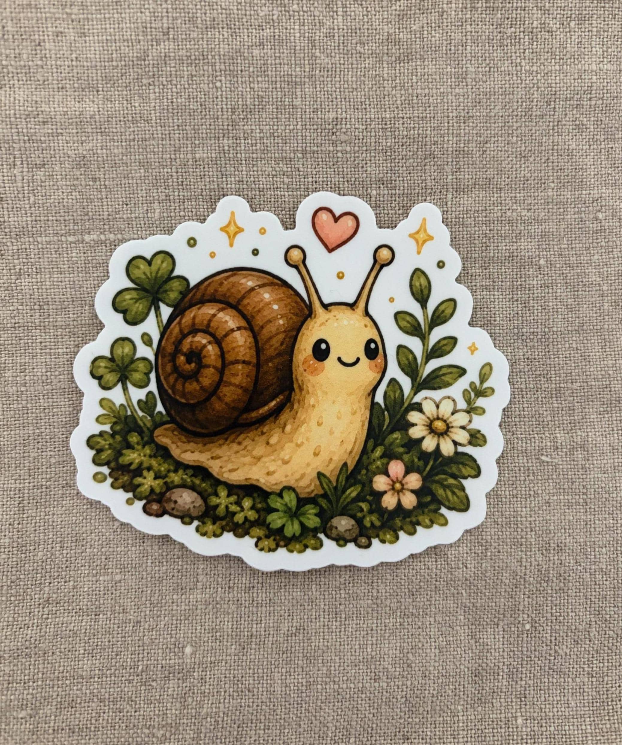 Snail Vinyl Sticker | Waterproof Cottagecore Sticker (3"x3") Laptop ...