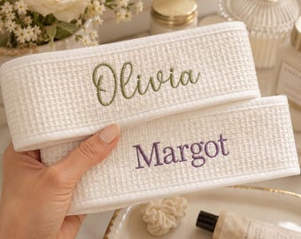 Personalized Spa Headband Face Wash Headband Bridesmaid Gift Monogrammed Spa Headband Embroidered Makeup Headband Custom Name Spa Headband