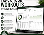 Workout Tracker for Excel and Google Sheets | Fitness Planner & Gym Progress Dashboard