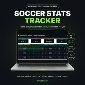 Hoja de cálculo para el seguimiento de estadísticas de fútbol / Panel de control del entrenador, análisis de jugadores y equipos (descarga de Google Sheets)