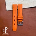 FKM Rubber Watch Strap 20mm 21mm 22mm Orange Curved End, Waterproof Dive Strap, Custom Engraved Buckle, Sport Replacement Band product logo
