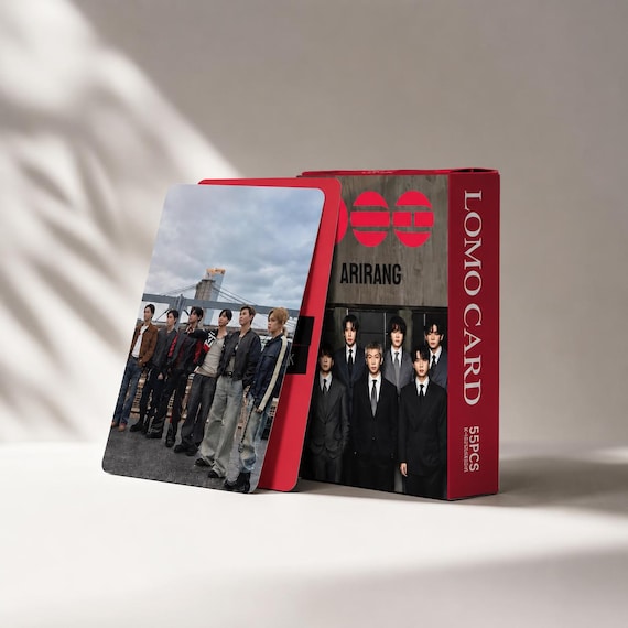 55 Pcs Kpop photocards, ARIRANG KPOP Lomo Cards, New Album Group Photo Cards, HD Photocards Fan Collectible Merchandise Gift, Army gift