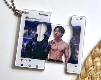BTS Jungkook Acrylic Keychain | JK Reveal Keyring | Kpop Instagram Style | ARMY poison