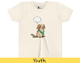 The Zen of Brody | Hand-Illustrated Dog Graphic Kids T-Shirt | Japanese Chin | No AI