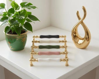 Vintage Cabinet Pull, Gold Kitchen Cabinet Handle, Brass Drawer Pull, Farmhouse Cabinet Hardware, Dresser Handle, Furniture Pull, Luxury Hom