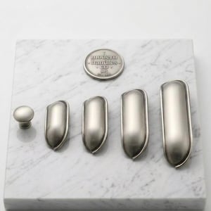 Cup Pull Drawer Handle, Cabinet Hardware, Kitchen Cabinet Pull, Farmhouse Modern Cup Handle, Chrome Black Inox Antique Silver