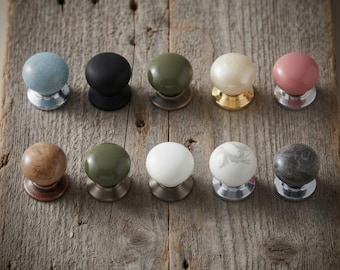 Ceramic Cabinet Knob, Porcelain Drawer Knob, Single Hole Cabinet Hardware, Kitchen Dresser Knob, Farmhouse Vintage Pull