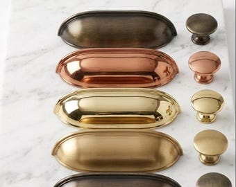 Metal Cabinet Handle, Antique Brass Drawer Pull, Kitchen Cabinet Hardware, Furniture Handle, Dresser Pull, Modern Farmhouse